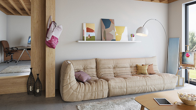 Как выбрать цвет дивана-9, Модульный бежевый диван ДеФранс